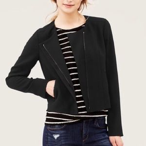 🎉 LOFT Moto Jacket Vintage Crepe Black